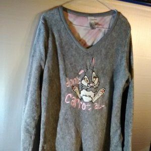 Women's Disney fleece sleepwear top-size XL